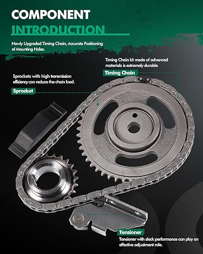 Miniatura 3 de SCITOO 94023S TK5020 Kit de cadena de distribución del motor Sustituye para Dodge para Jeep para Eagle Dakota Wrangler Cherokee Comanche Premier