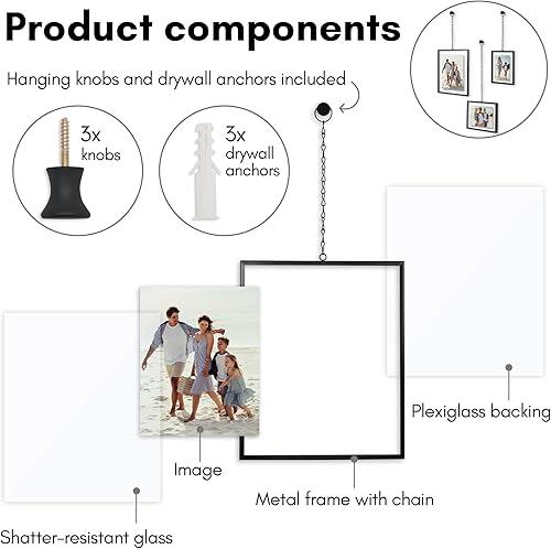 Vista 47 de Americanflat - Marco de fotos de vidrio irrompible Nogal