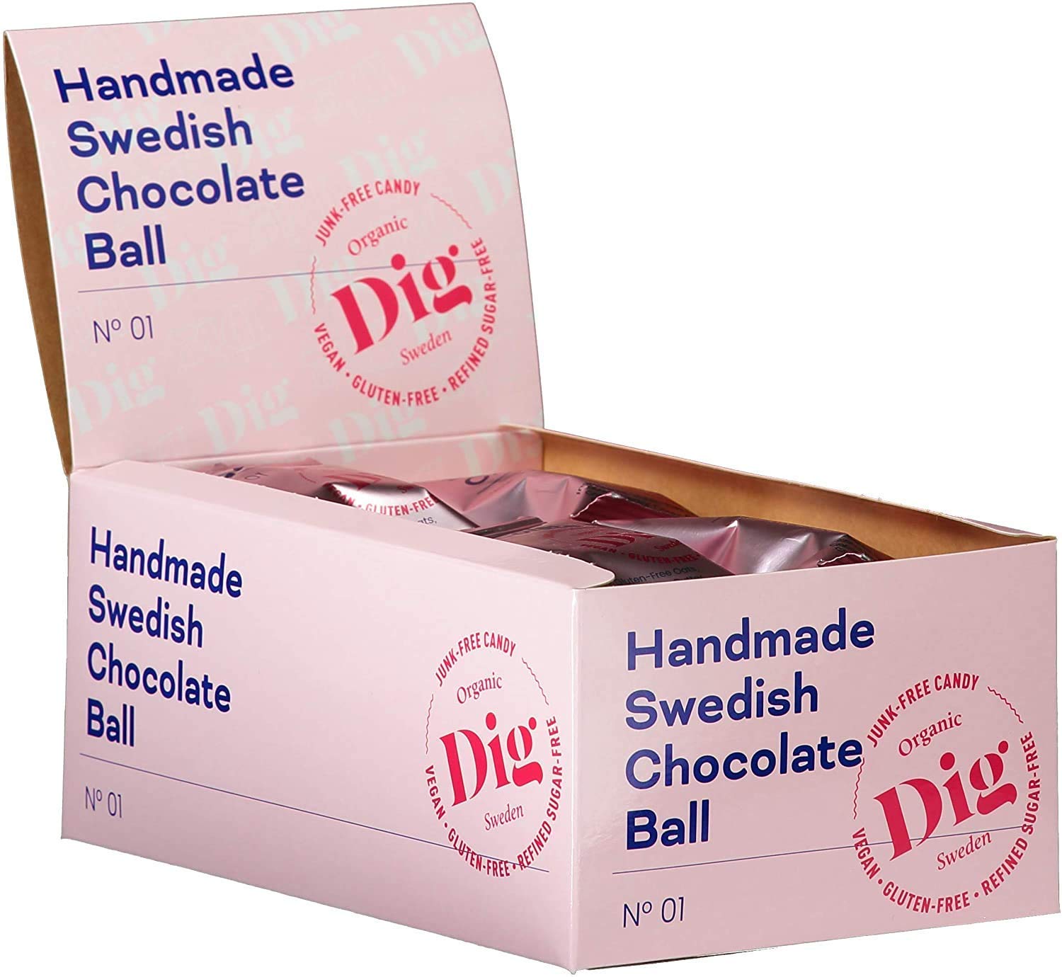 Dig/Get Raw - Handgemachte schwedische Bio-Schokokugel 16x25g