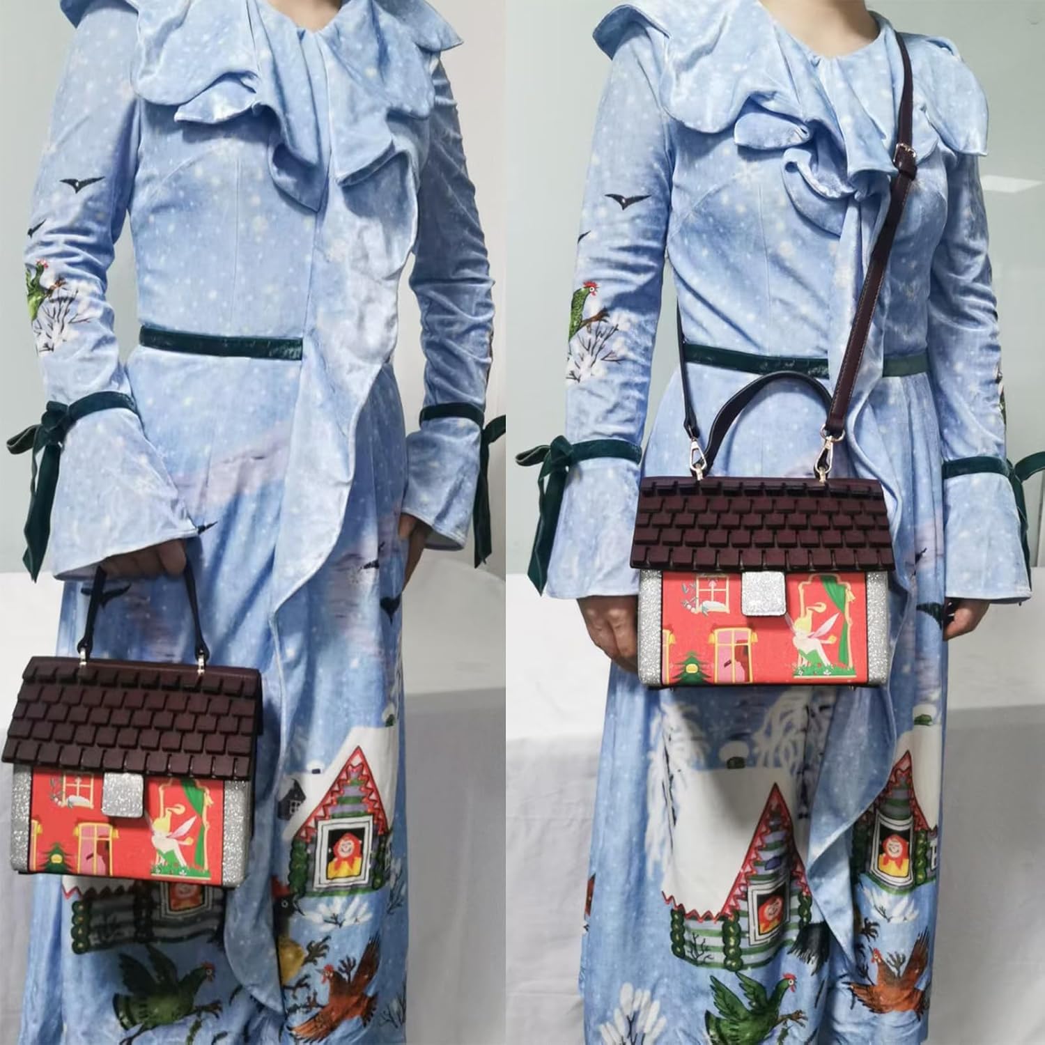 Women PU Leather Unique Novelty Weird Shaped Crossbody Shoulder Bag Handbag Purse - Image 3