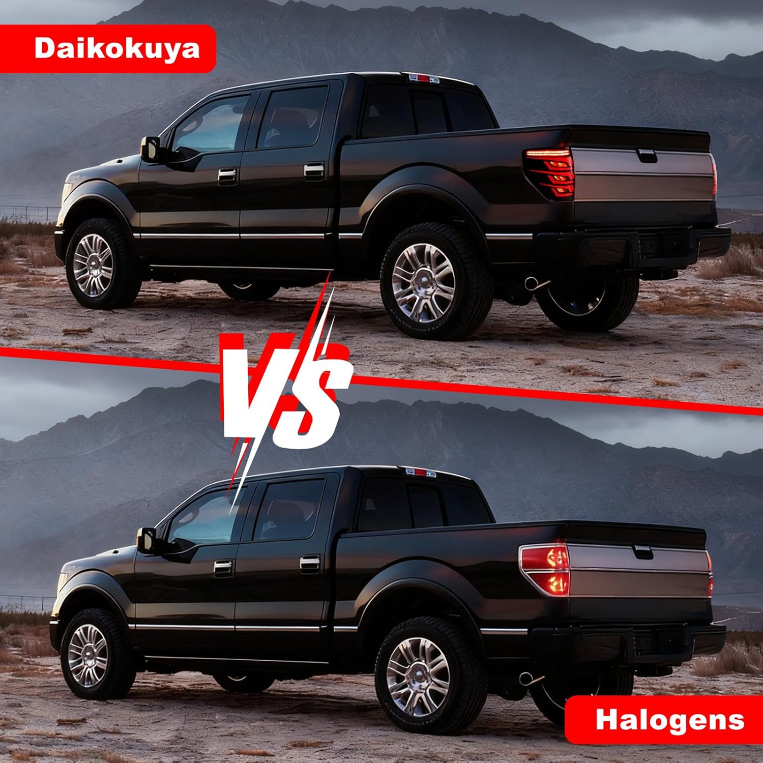 Daikokuya Sequential Full Led tail lights Compatible with 2009-2014 Ford F150, Starting Animated, Dynamic Turn Signal,Brake Light, Reverse Light Rear Light Assembly, Smoked