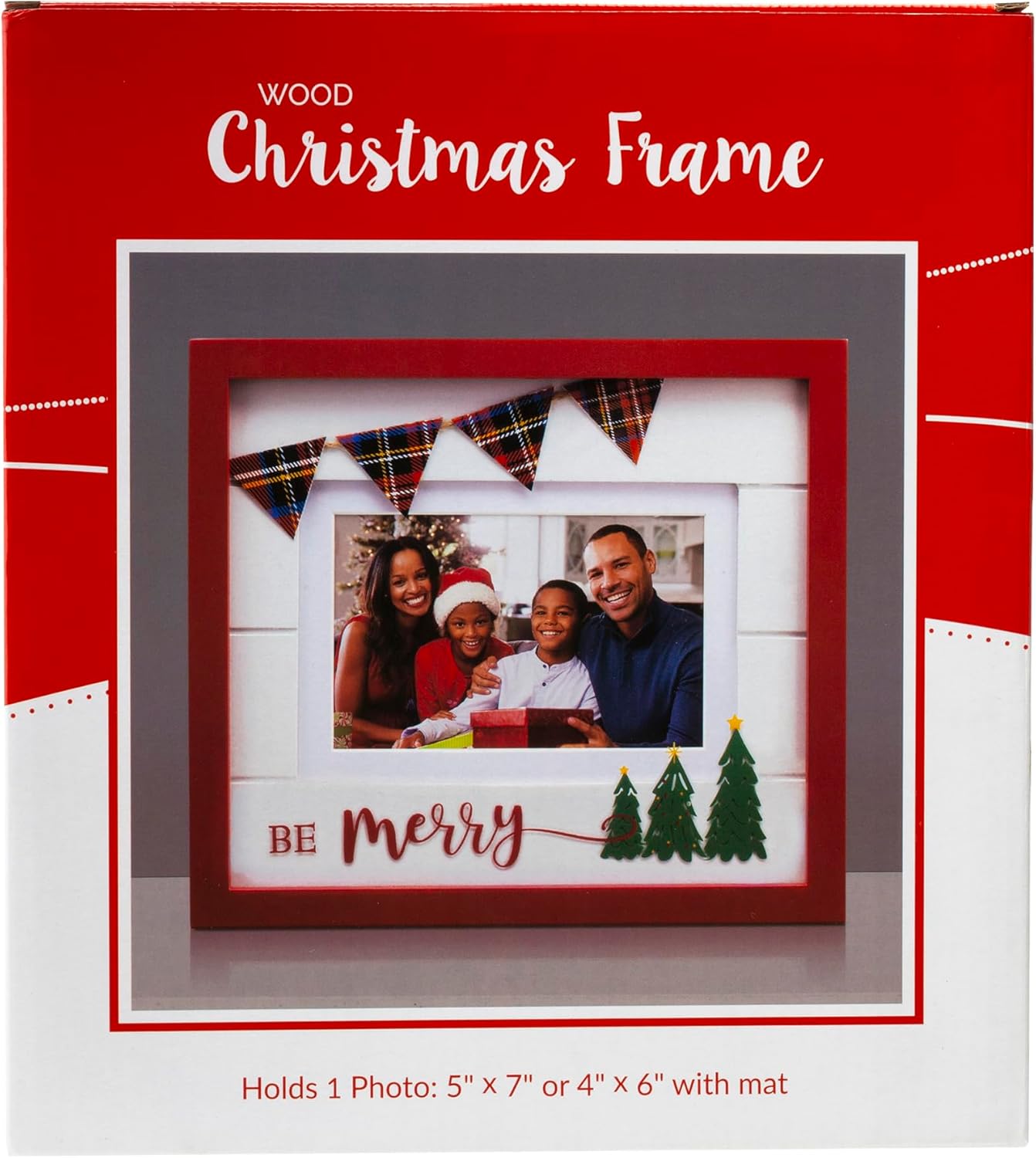 Be Merry 6" x 4" or 7" x 5" Holiday Christmas Picture Frame