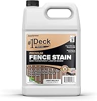 Vista 9 de Tinte y sellador de madera de primera calidad #1 Deck - Sellador de valla semitransparente (1 galón, gris)