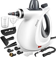 Phueut WHL-603 Handheld Steam Cleaner: 1050W Pressurized Multi-Surface Steamer with 12 Accessories for Grout, Floors, Cars & Home
