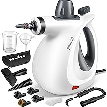 Phueut Pressurized Handheld Multi-Surface Natural Steam Cleaner with 12 pcs Accessories, Multi-Purpose Steamer for Home Use, Steamer for Cleaning Floor, Upholstery, Grout and Car