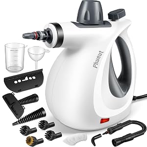 Pressurized Handheld Multi-Surface Natural Steam Cleaner with 12 pcs Accessories Multi-Purpose Steamer for Home Use Steamer for Cleaning