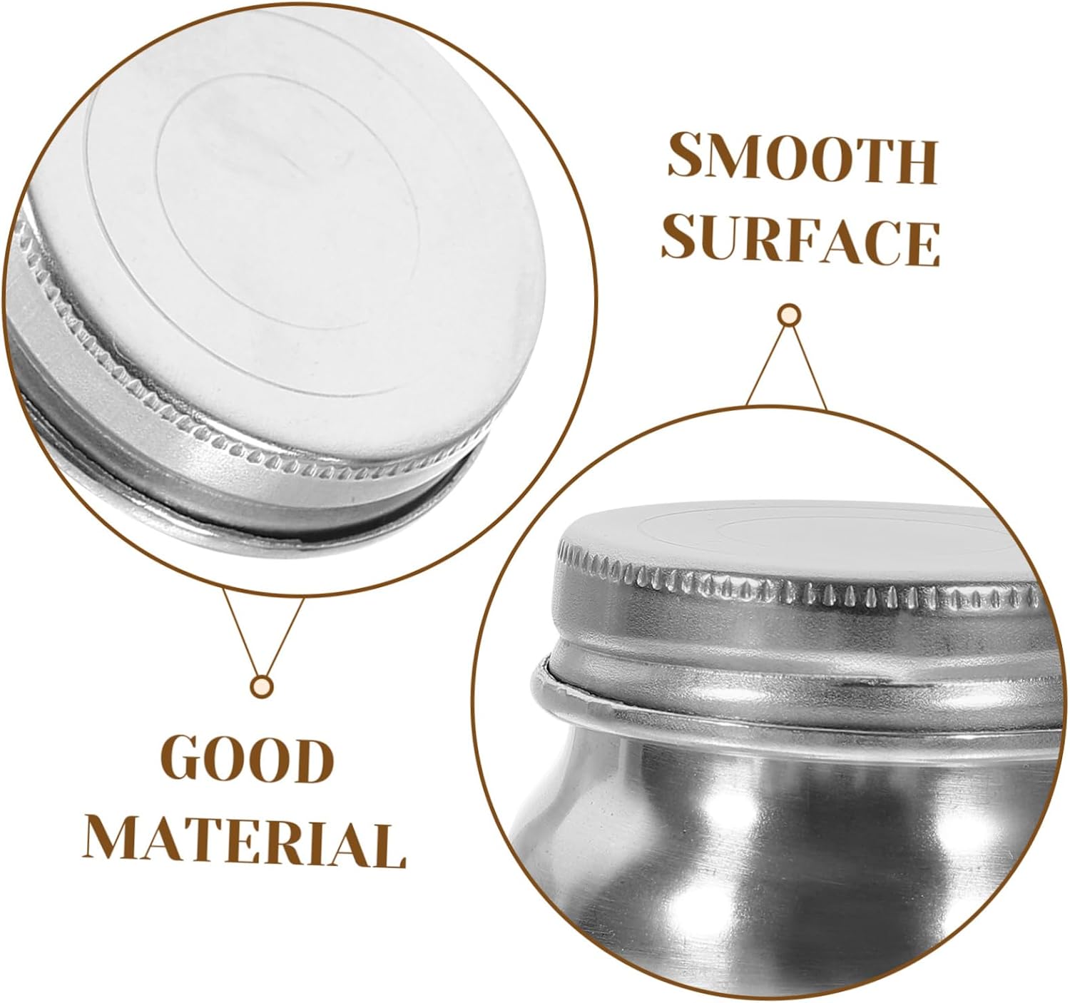SEWOART 2pcs Artists Palette Cups Stainless Steel Paint Pots Lids for Oil Watercolor