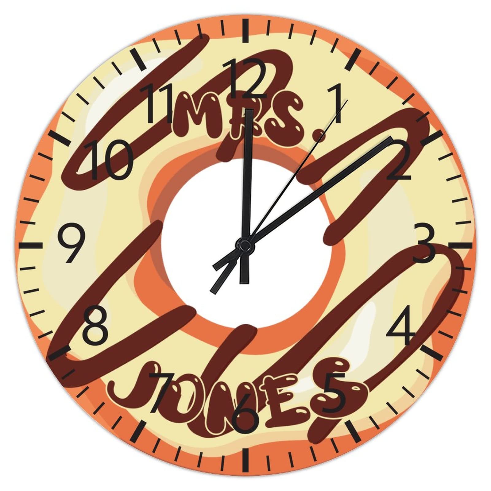 Horloge murale personnalisée originale en forme de donut, le cadeau idéal pour une crémaillère