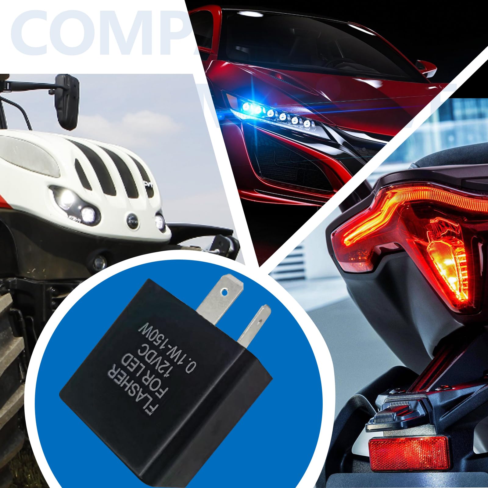 Snapklik.com : 2 Pin 12V Electronic Flasher Relay For LED Turn Signals ...