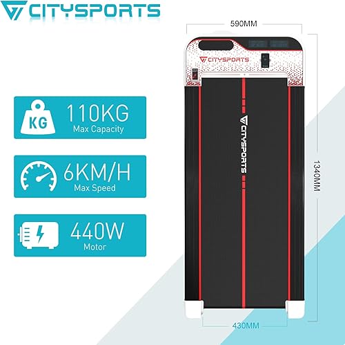 Miniatura 2 de CITYSPORTS Cintas de correr para el hogar, caminadora debajo del escritorio, almohadilla para caminar con altavoces de audio, control remoto delgado