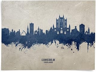 Lincoln England Skyline art print poster, unframed -18469