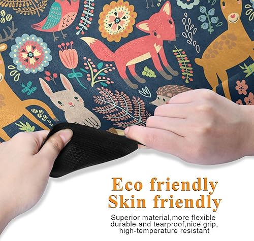 Miniatura 2 de Blueangle Tapete de yoga de animales y plantas del bosque, textura antideslizante, tapete de yoga profesional respetuoso con el medio ambiente para