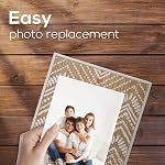 Truu Design Boho Print Picture Frame, Ideal for Tabletop Display, Lightweight Photo Frame with Glass Cover, 4" x 6", Ivory
