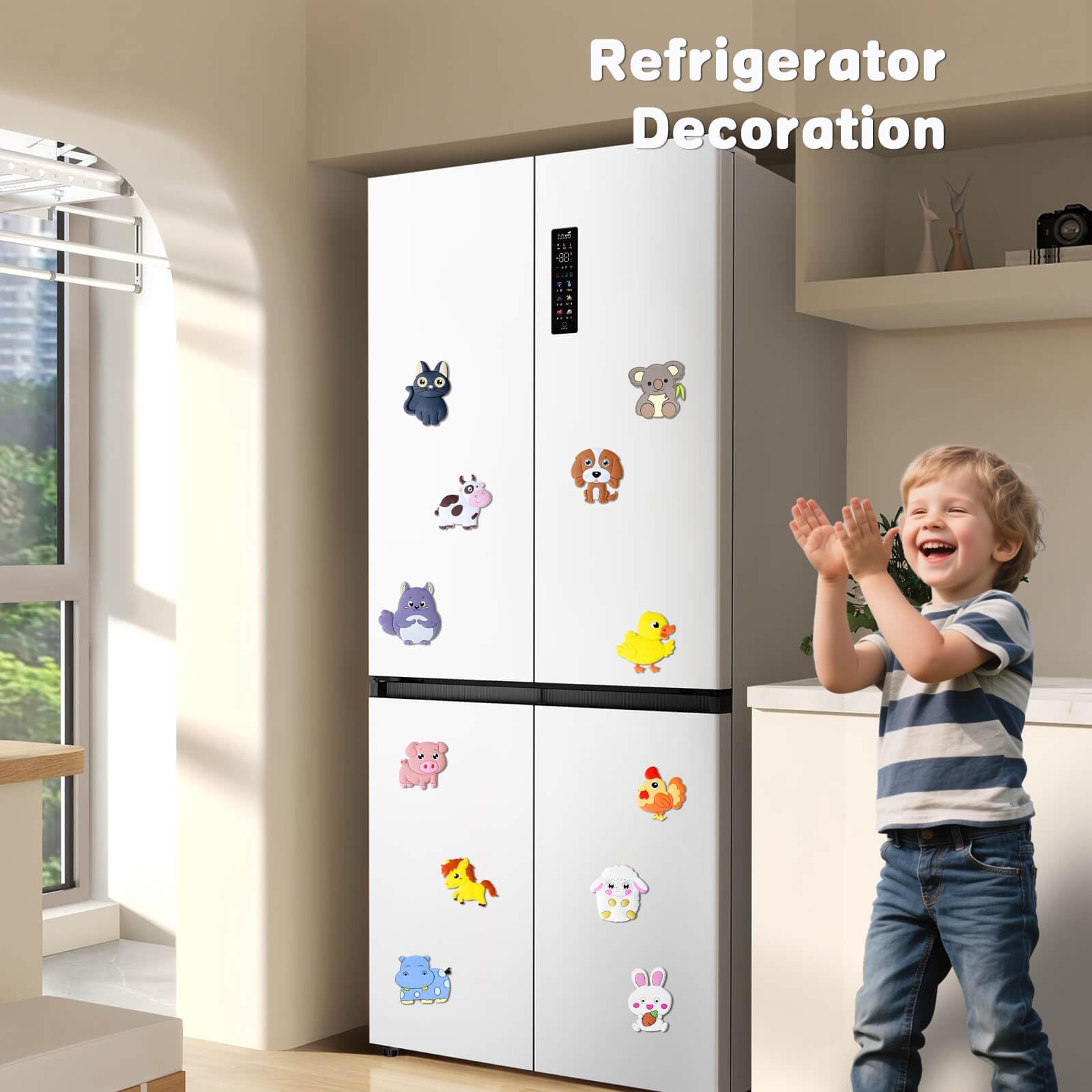 DxxD Magnes edukacyjny dla dzieci Magnetyczny magnes na lodówkę, magnetyczne gry, magnetyczne zabawki, prezent dla dzieci w wieku 2, 3, 4 lata, idealny do nauki w przedszkolu, magnes zakryty z tyłu