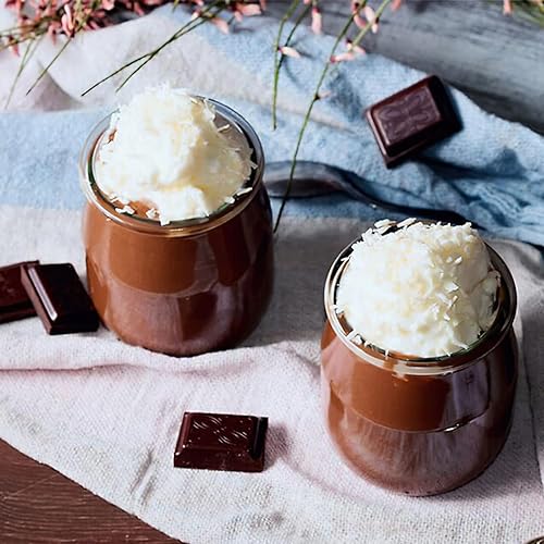 Miniatura 2 de Thymart Mini tarro de vidrio de 5.3 onzas  7 onzas con tapa para pudín, yogur, caviar, hierbas, gelatina, mermeladas, miel, especias  Paquete de 4