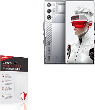 BoxWave Screen Protector Compatible with RedMagic 9S Pro - ClearTouch Anti-Glare ToughShield 9H 2-Pack, Anti-Glare 9H Tough Flexible Film Screen Protector
