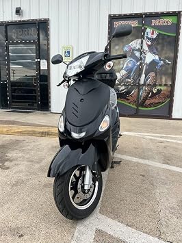 HHH Street Scooter Fully Automatic VINO50# BD50QT 50cc Scooter Moped Gas Bike With Matching trunk Black