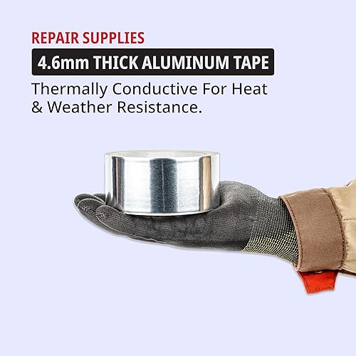 Miniatura 3 de TAPE LOGIC Cinta de papel de aluminio de 2 pulgadas x 5 yardas de 4.6 mil, color plateado - Rollos de cinta de embalaje resistente para sellar cajas