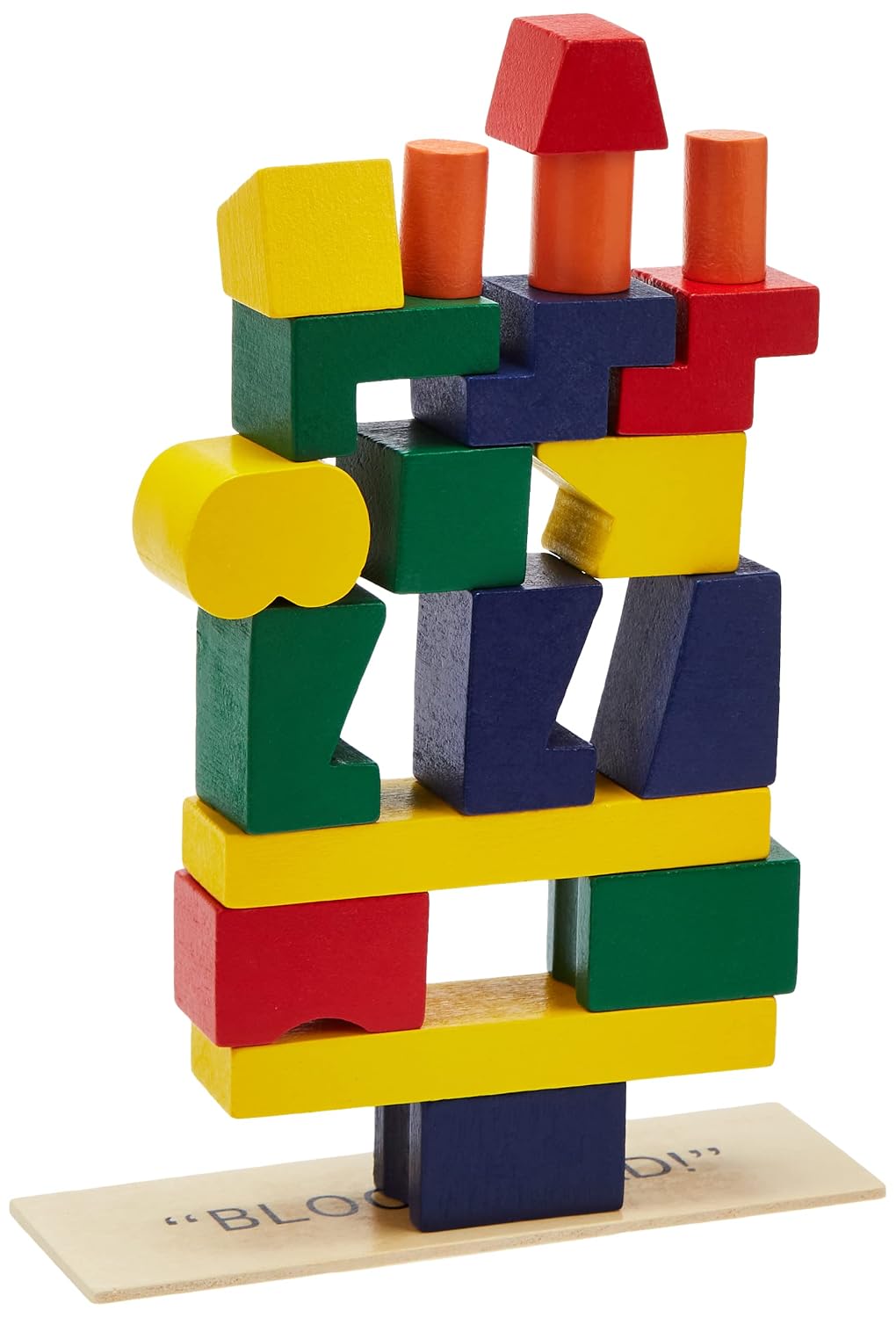Pressman Blockhead! - The Original Stacking Game Yellow, 5"