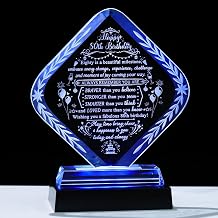 Movdyka Crystal 80th Birthday Gifts for Women Men 80 Years Old Keepsake | with LED Light Base, Glass Heart Happy 80th Birthday Presents Ideas for Friends Sister, Home Decor Ornaments