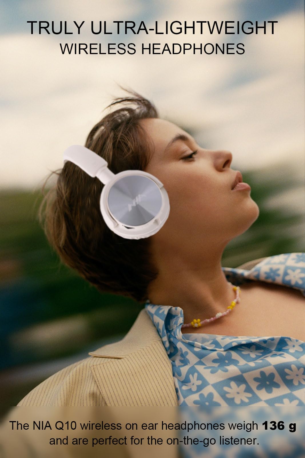 XuanGui Wireless Bluetooth On Ear Headphones, Hi-Fi Stereo Sound Wireless Headphones with Mic, 12H Playtime, Bluetooth 5.3 - Image 4