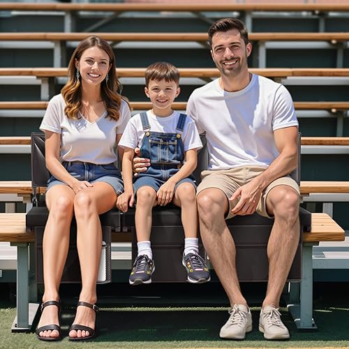 Miniatura 7 de Asientos de estadio con respaldo y cojín, asientos plegables portátiles con correa para el hombro y asa de transporte para eventos deportivos,