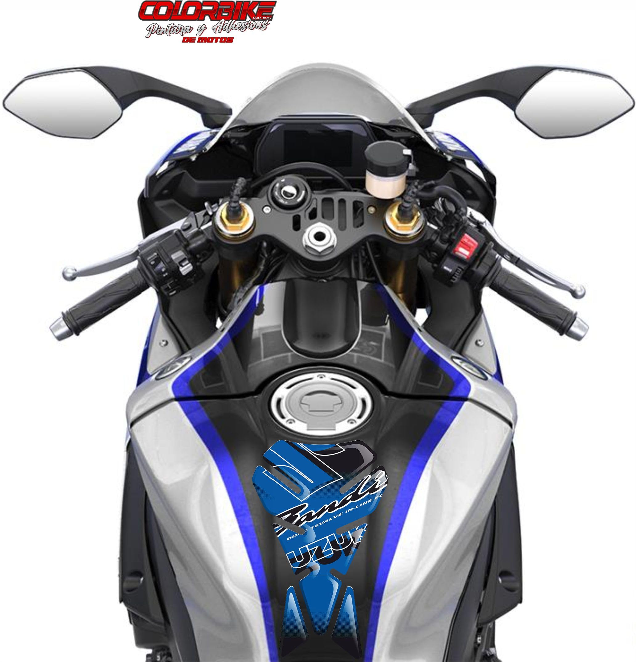 Tankpad Tankpad Tankpad Motorrad 3D Carbon kompatibel mit Motorrad Suzuki Bandit GSF 600 650 1200 1250 ABS V3 - 21 x 13 cm