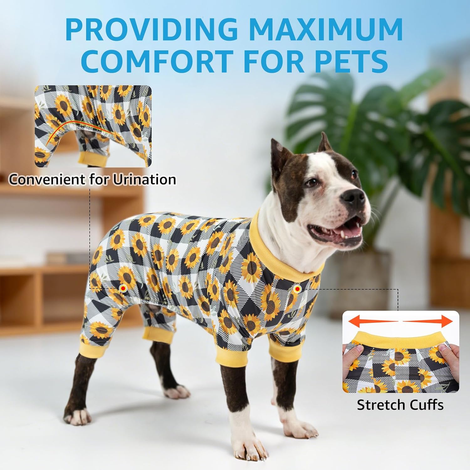 SCENEREAL Dog Sun Shirt UV Protection Cooling Vest, Quick-Dry Breathable Summer Clothes Jumpsuit Lightweight Pet Pajamas Outdoor Dirt-Resistant Shedding Control Onesie for Small Medium Large Dogs