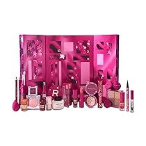 Revolution Makeup Advent Calendar 2025, 24 prodotti essenziali, cofanetto regalo con gloss, illuminante, blush, pennelli e mascara, Vegan & Cruelty-Free