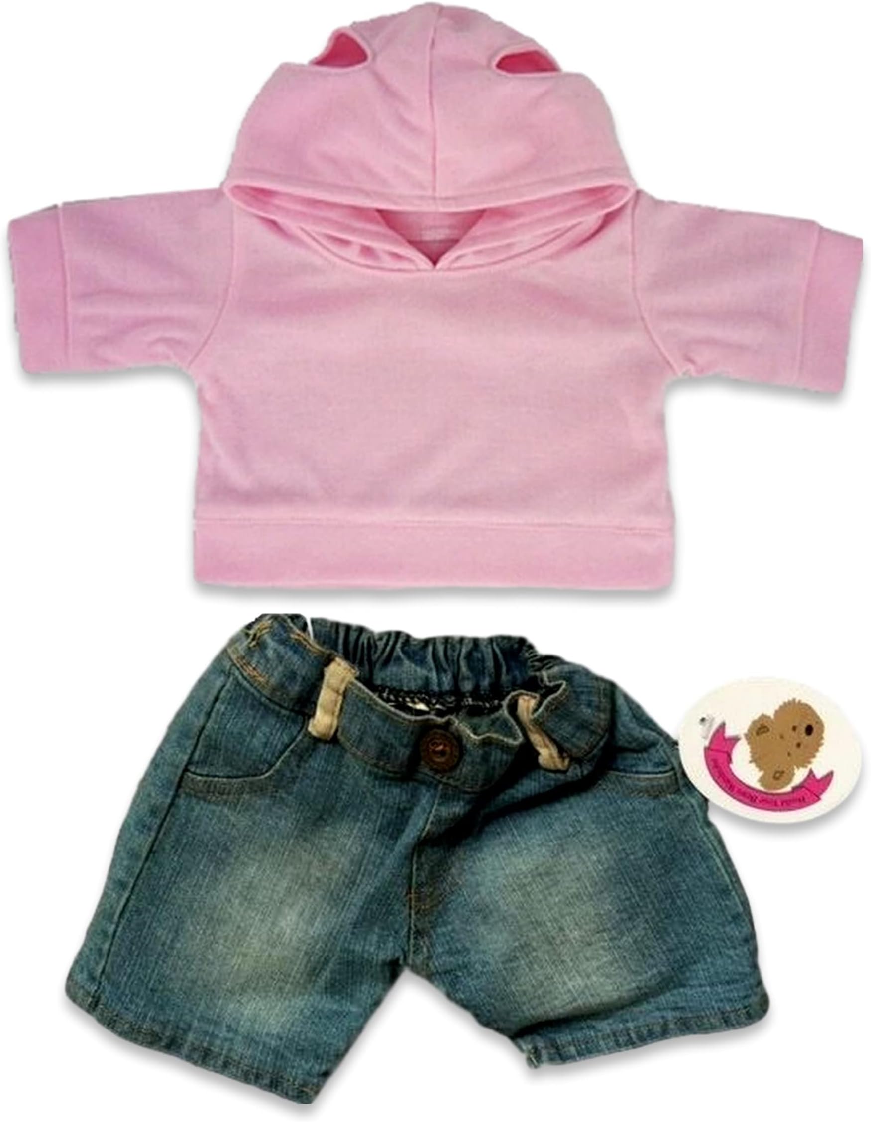 Build Your Bears WardrobeTeddy Bear Clothes fits Build a Bear Teddies Hoody and Jeans Outfit (pink)