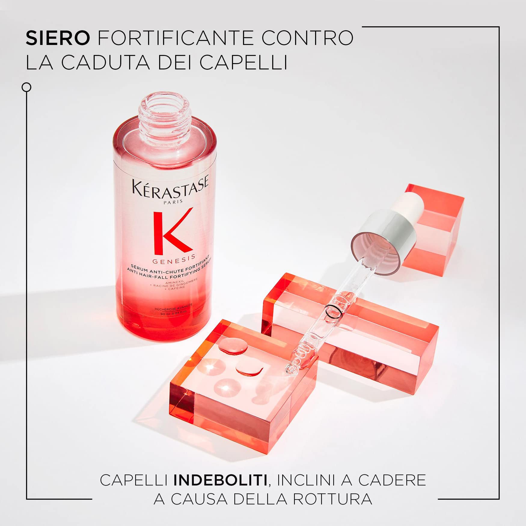 Kérastase | Genesis, Spray Fortificante, Trattamento Termoprotettivo per lo Styling, Anti-Caduta & Genesis, Siero Fortificante Anti-Caduta, Trattamento Senza Risciacquo