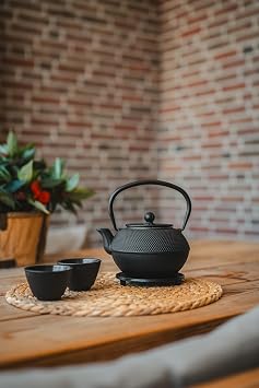 Bredemeijer G002Z Teapot Asia Jang 1.1 l in Black, Cast Iron, 30 x 30 x 20 cm