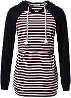 Vista 114 de GINKANA Sudadera con capucha para mujer, manga larga, lactancia materna, ropa casual