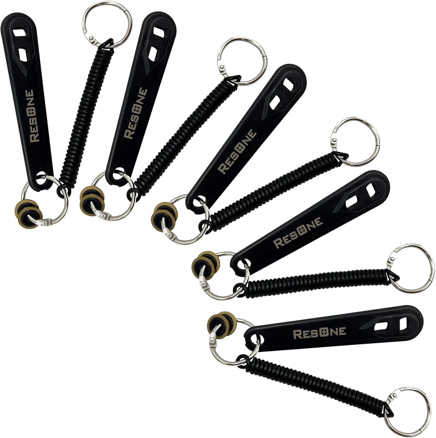ResOne Plastic Medical Oxygen Tank Wrench 5 Pack - Durable ABS with Bungee Cord & 2 Yoke Washers - Fits CGA-870 Post Valves - Perfect Oxygen Accessories for Medical Oxygen Tank & Regulator Seal
