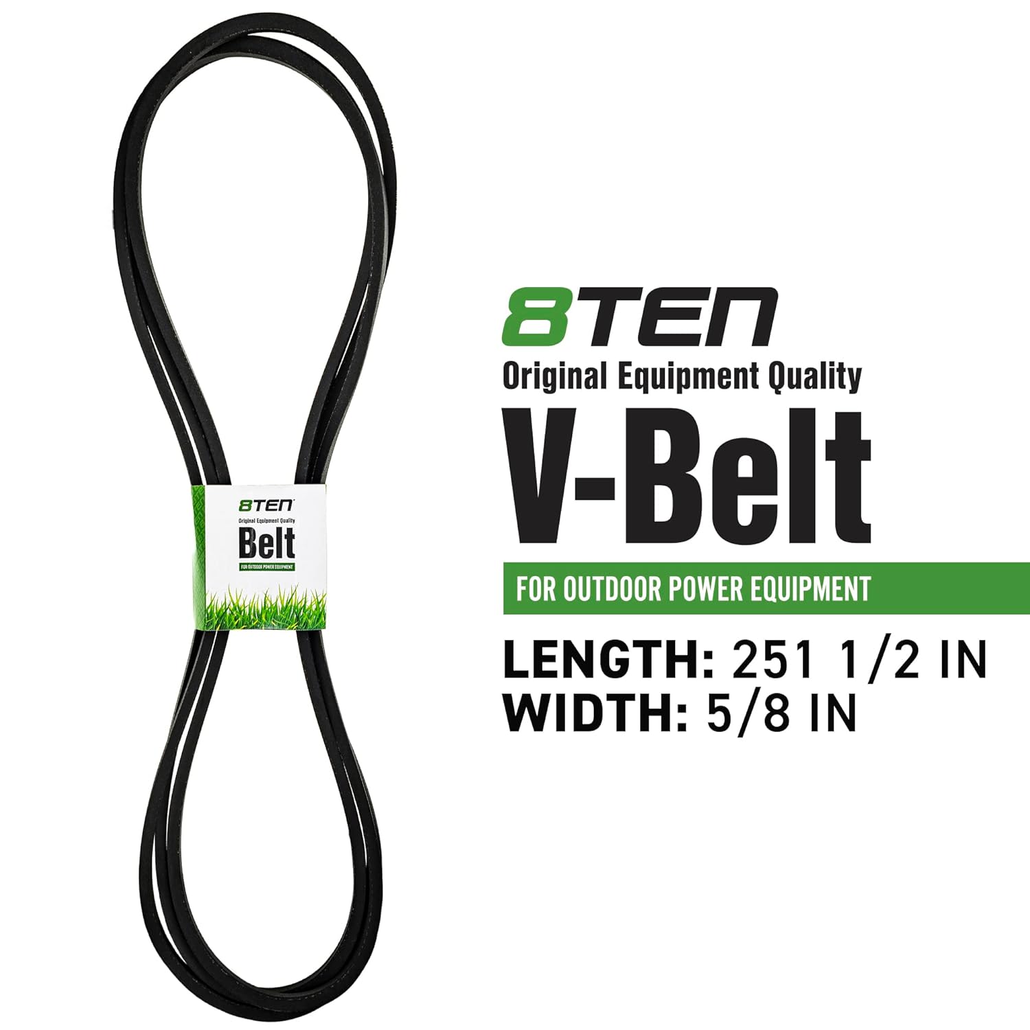 8TEN Drive Belt for Bad Boy AOS Diesel 1500cc 041-2525-00 041-0254-00 41025400 72" 2007-2020 5/8x251-1/2