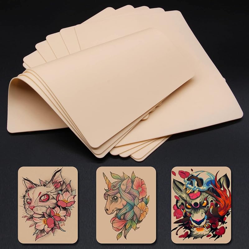 Autdor Pele Sintética Lisa para Prática de Tatuagem, Dupla Face, 20 unidades