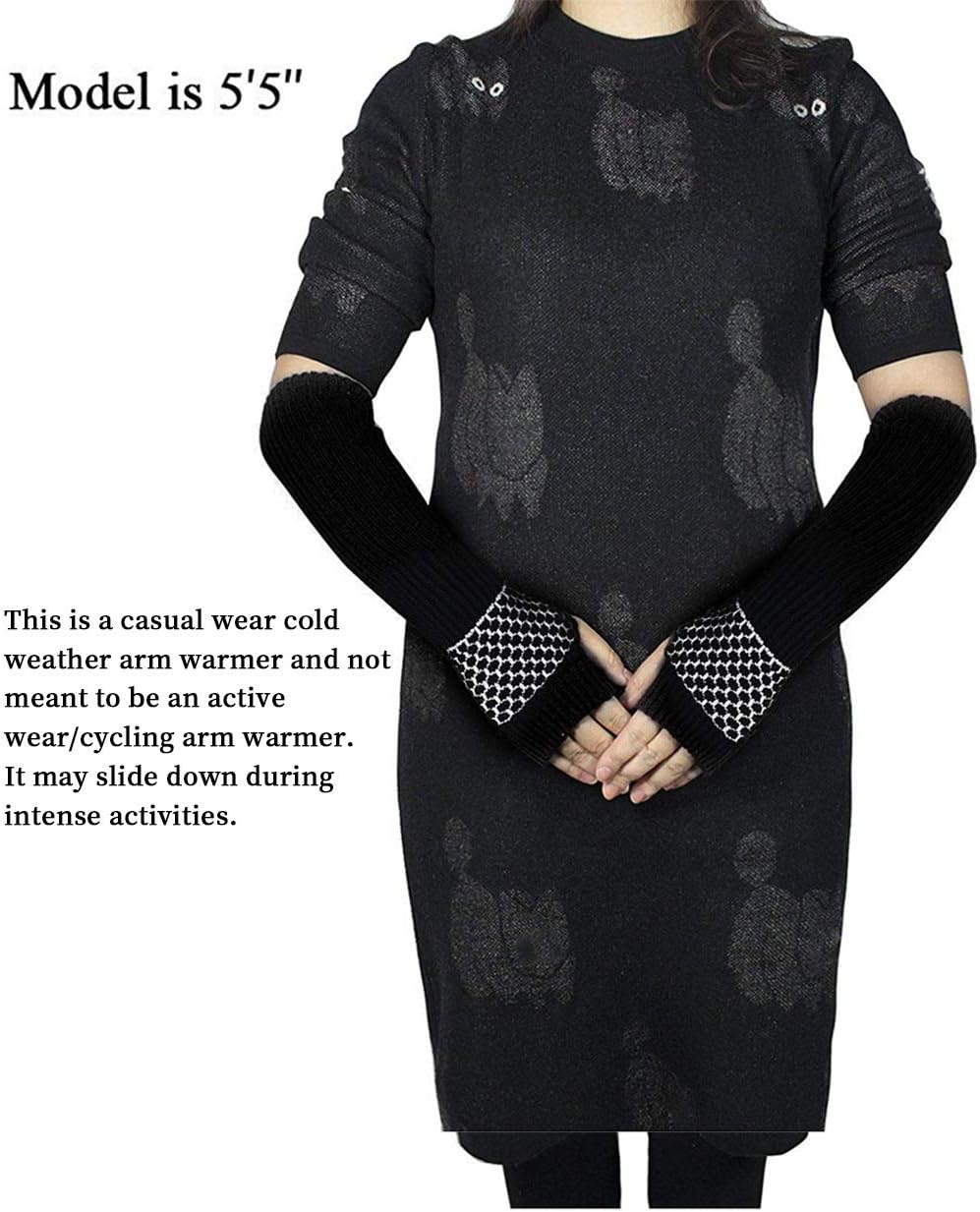 Dahlia Womens Cold Weather Arm Warmers & Fingerless Gloves - Various Styles