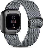 Vista 18 de Witzon Compatible con Fitbit Versa/Versa Lite/Versa 2 bandas para mujeres y hombres, correa elástica ajustable de repuesto para reloj inteligente