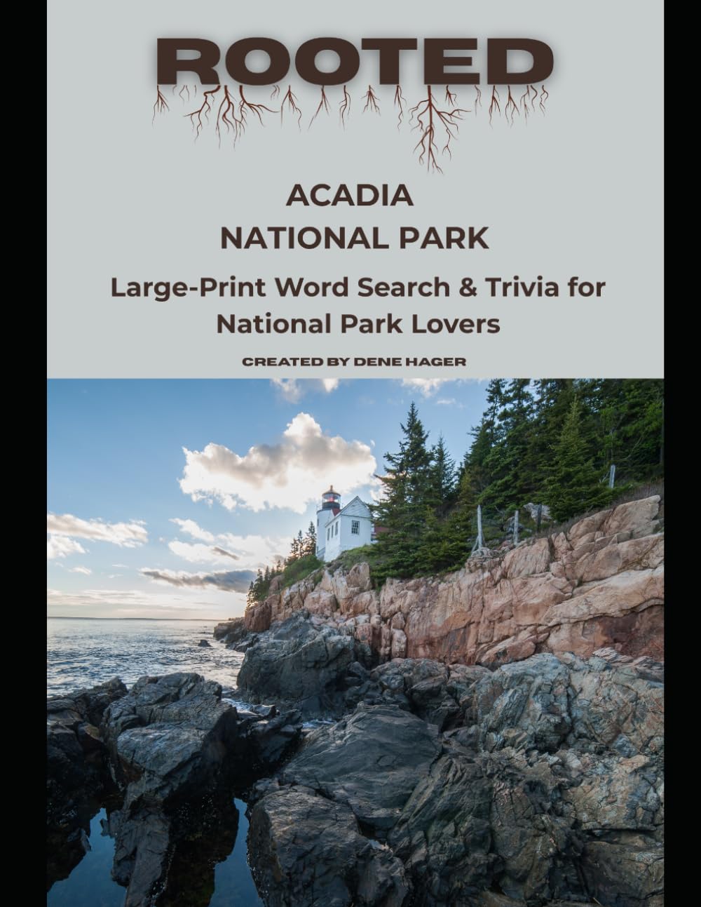 Rooted: Acadia National Park: Large‑Print Word Search & Trivia for National Park Lovers (National Parks Trivia & Word Search)