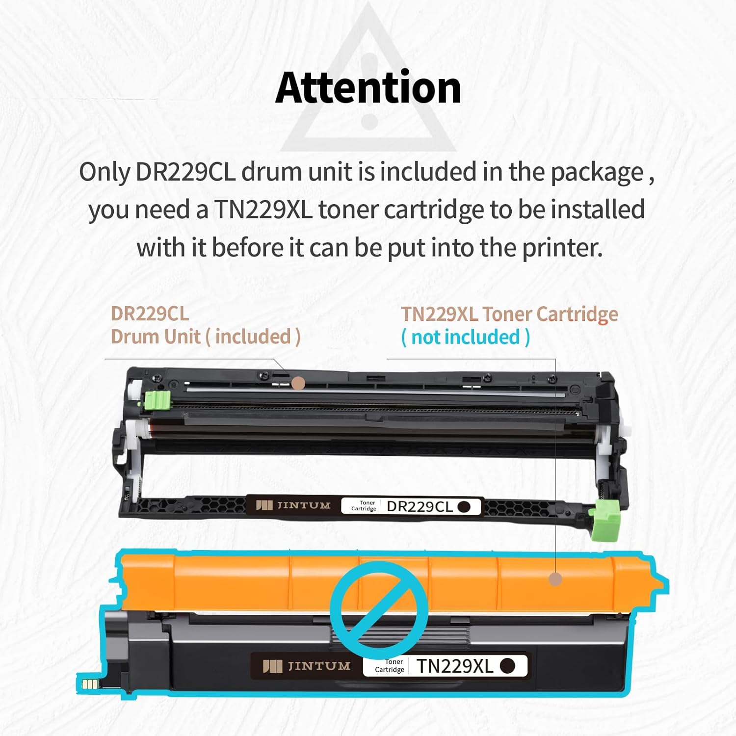 DR229CL Drum Unit Replacement for Brother DR229CL for use with TN229 TN229xl Compatible with Brother MFC-L3780CDW MFC-L3720CDW HL-L3220CDW HL-L3280CDW Printer (Not Toner)