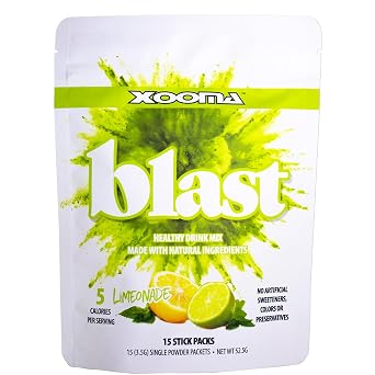 Xooma Blast Sugar Free Drink Mix | Vitamin Powder for Water | Kids & Adults | Dye Free | Whole Food Phytonutrient | Immune Vitamins A C D3 Zinc | Mushroom Blend | 5 Calories | Stevia | Lions Mane Reishi