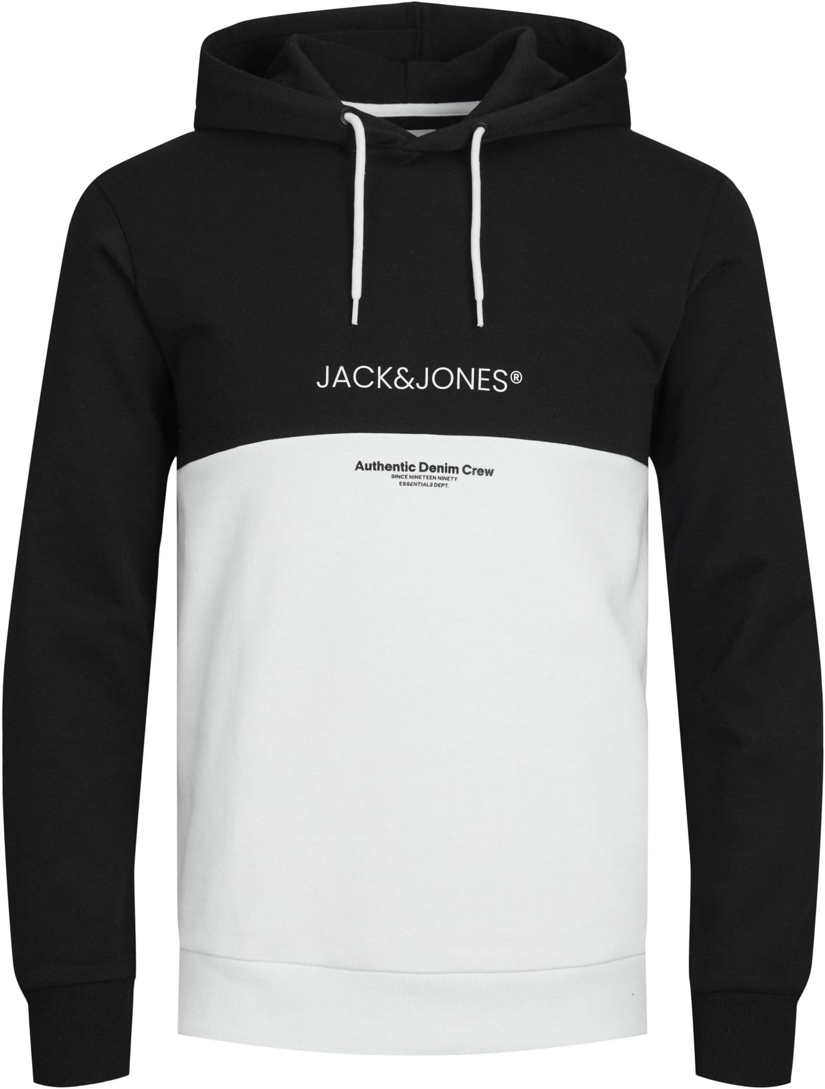 JACK & JONESMens Hoodie Longsleeve Hooded Sweatshirt Designer Authentic Denim Sweatshirt for Men, Size- S to 2XL