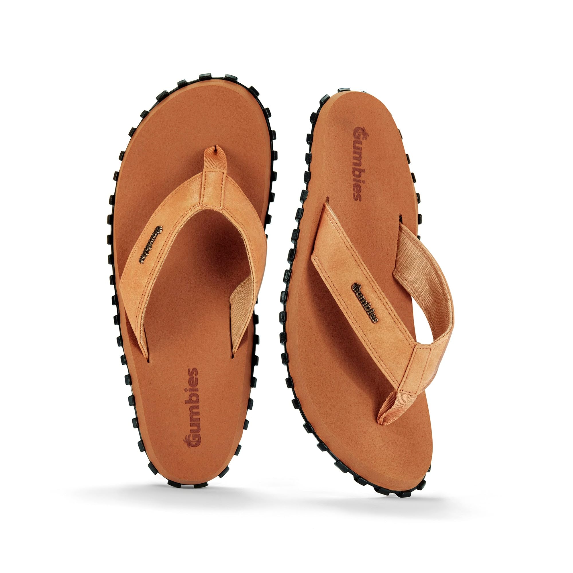 Gumbies Vegovert - Flip Flops aus recycelten Materialien - robuste Sohle aus wiederverwerteten Autoreifen, weiches Fußbett aus EVA und Algenschaum, bequemer Riemen aus veganem Leder