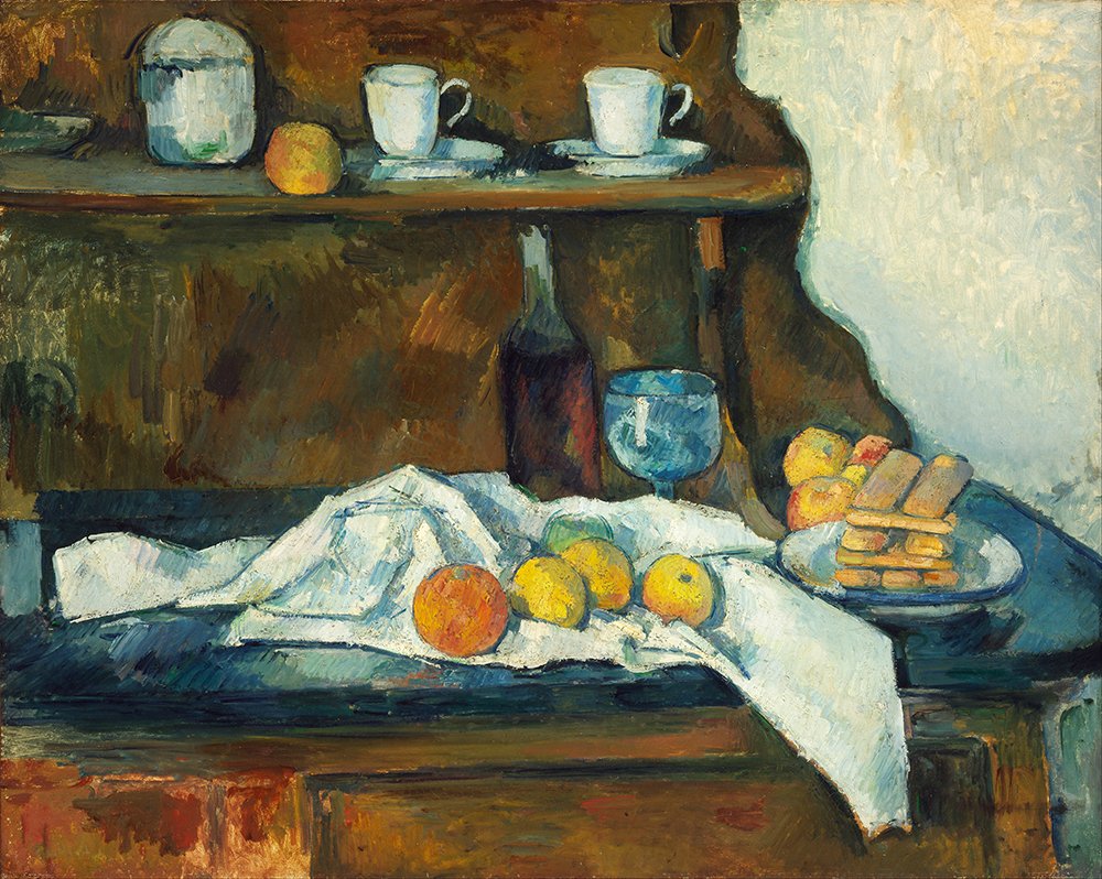 Paul Cézanne The Buffet le secret d'un mur élégant sans reflets gênants