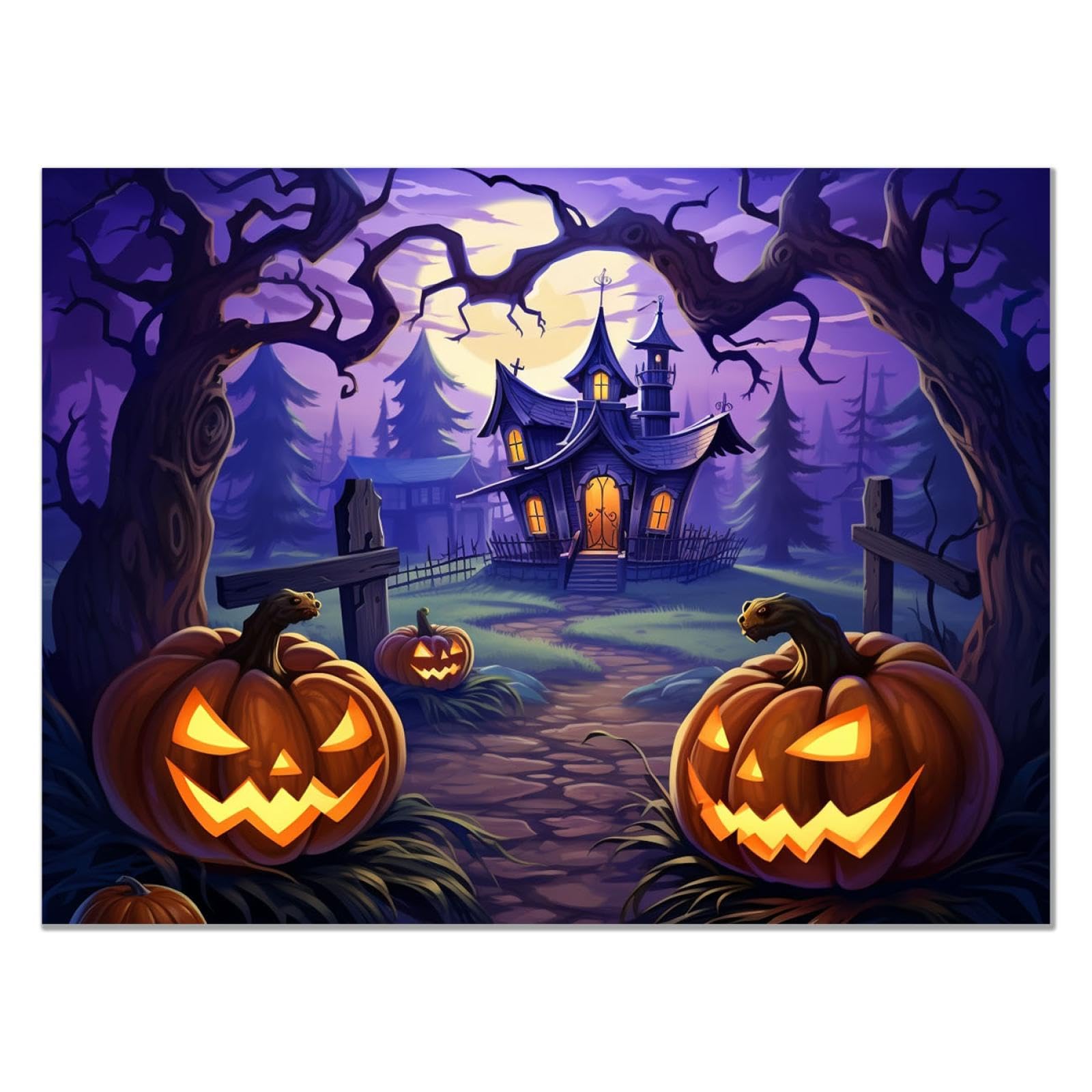 Amazon.co.jp: JOSUE アートパネル 絵画 かぼちゃ き ハロウィン, 黒