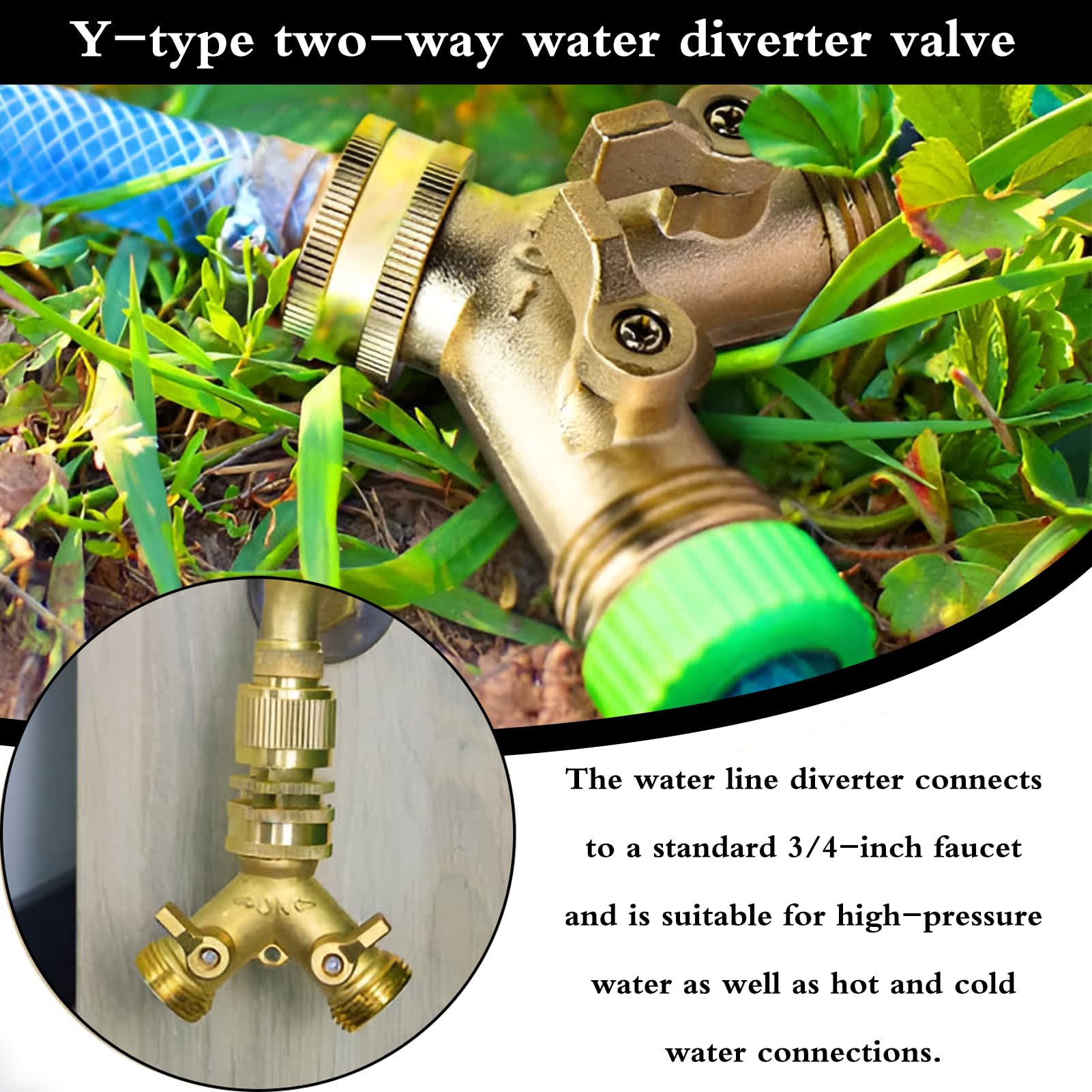 Distributore Acqua A 4 Vie Con Valvole Individuali – Attacchi 1/2", 3/4" E 1", Per Rubinetto E Tubo Da Giardino - 3