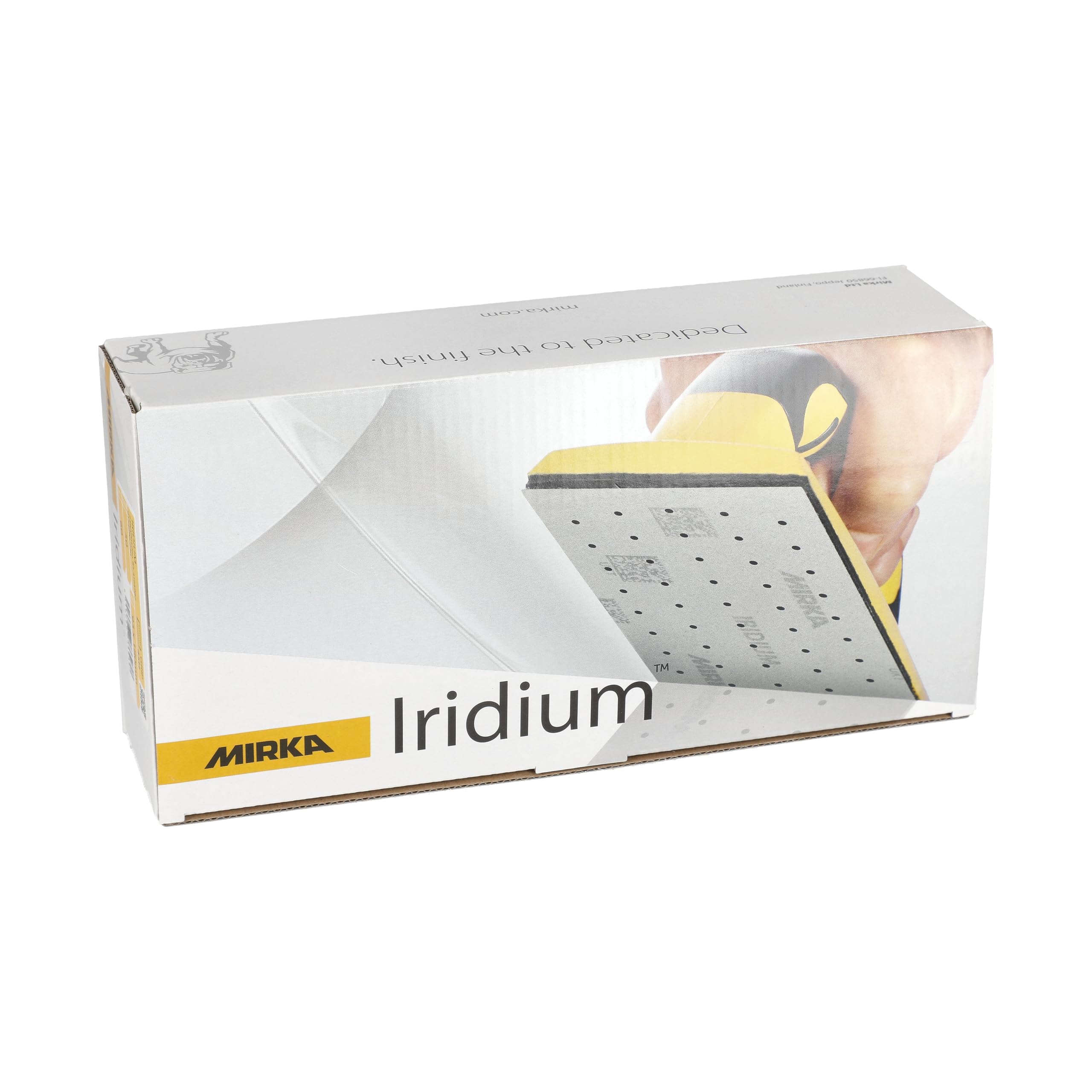 Mirka papel de lija Iridium 93x180mm cierre adhesivo 45 agujeros grano 60 | Papel de lija premium para lacas masillas imprimación madera acero plásticos granulado 60 cierre adhesivo 50 piezas