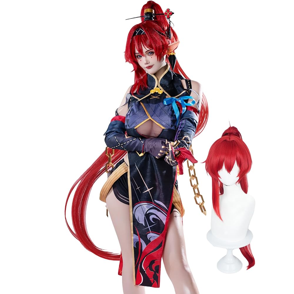 鳴潮 インリン 吟霖 コスプレ衣装　ウィッグ付き Amazon.co.jp: [BASETAKE] 鳴潮 吟霖 コスプレ衣装 ウィッグ付き