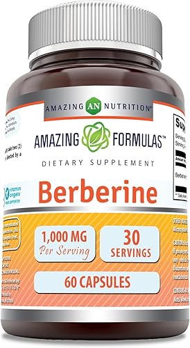 Miniatura 8 de Amazing Formulas Berberina - Cápsulas de 500 mg 1000 mg por porción - Apoya la función inmunológica la función cardiovascular y gastrointestinal 250
