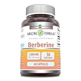 Amazing Formulas Berberine 1000mg Per Serving 60 Capsules Supplement | Non GMO | Gluten Free | Made in USA